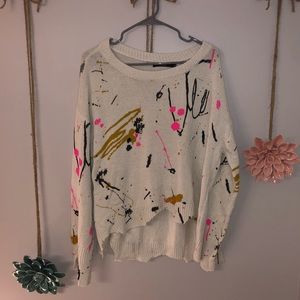 Paint Splatter Sweater